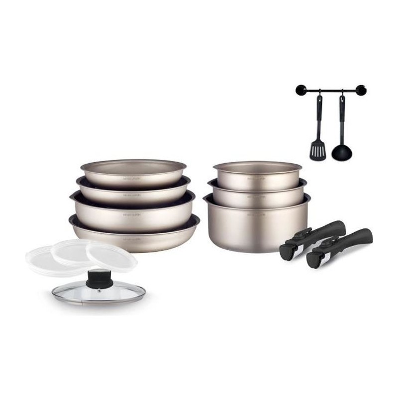 Batterie de cuisine Arthur Martin AM133CH 15 pieces - Aluminium - Poig Batterie de cuisine Arthur Martin AM133CH 15 pieces - Aluminium - Poig