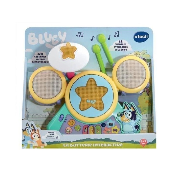 VTECH - BLUEY - LA BATTERIE INTERACTIVE - Multicolore VTECH - BLUEY - LA BATTERIE INTERACTIVE - Multicolore