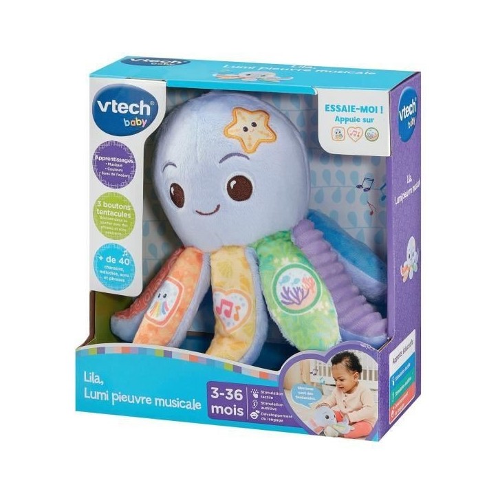 VTECH LILA, LUMI PIEUVRE MUSICALE VTECH LILA, LUMI PIEUVRE MUSICALE