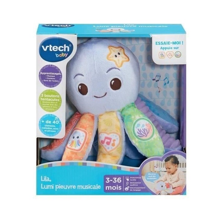 VTECH LILA, LUMI PIEUVRE MUSICALE VTECH LILA, LUMI PIEUVRE MUSICALE