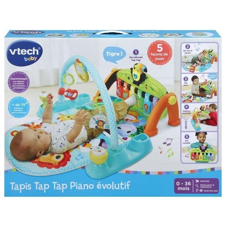 VTECH BABY - TAPIS TAP TAP PIANO ÉVOLUTIF - Multicolore