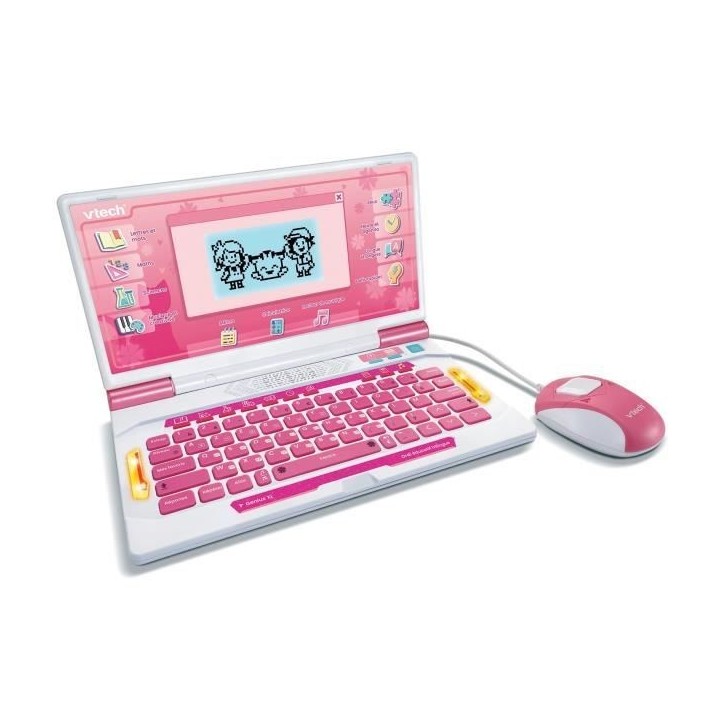 VTECH - GENIUS XL ORDI ÉDUCATIF BILINGUE ROSE - Rose