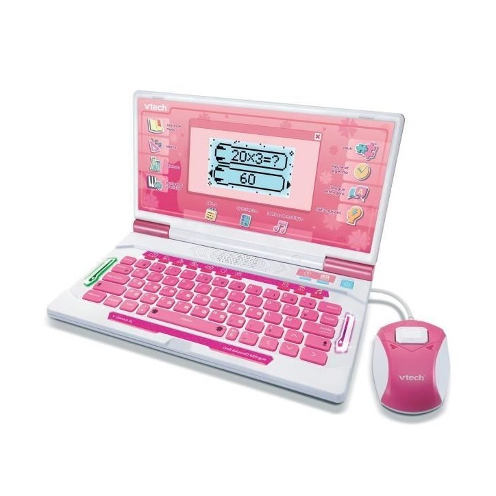 VTECH - GENIUS XL ORDI ÉDUCATIF BILINGUE ROSE - Rose