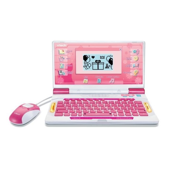 VTECH - GENIUS XL ORDI ÉDUCATIF BILINGUE ROSE - Rose