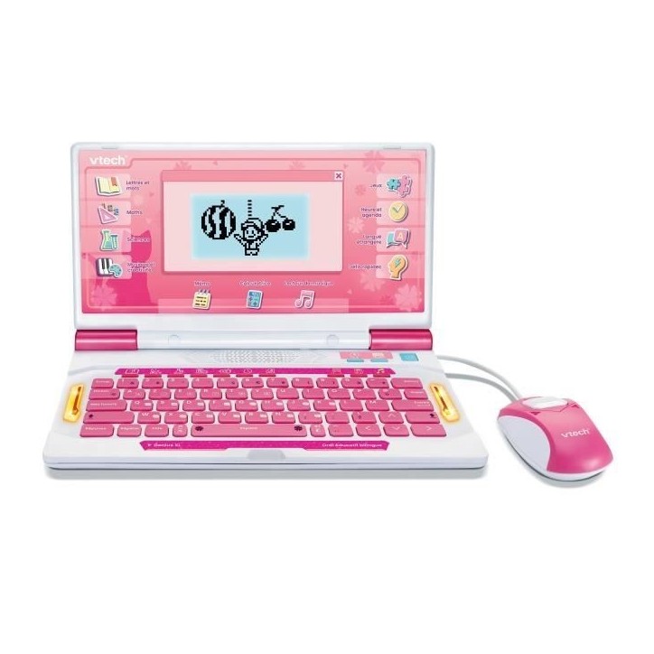VTECH - GENIUS XL ORDI ÉDUCATIF BILINGUE ROSE - Rose