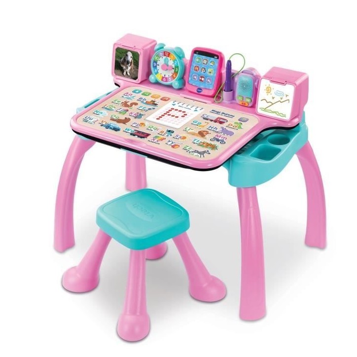 VTECH - MAGIBUREAU INTERACTIF ET MUSICAL 6 EN 1 ROSE - Rose VTECH - MAGIBUREAU INTERACTIF ET MUSICAL 6 EN 1 ROSE - Rose