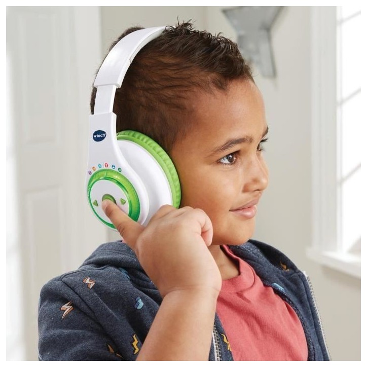 Casque audio interactif pour enfants - VTECH - Kidi Audio Max - Réglage du volume sonore - Livret imagé inclus