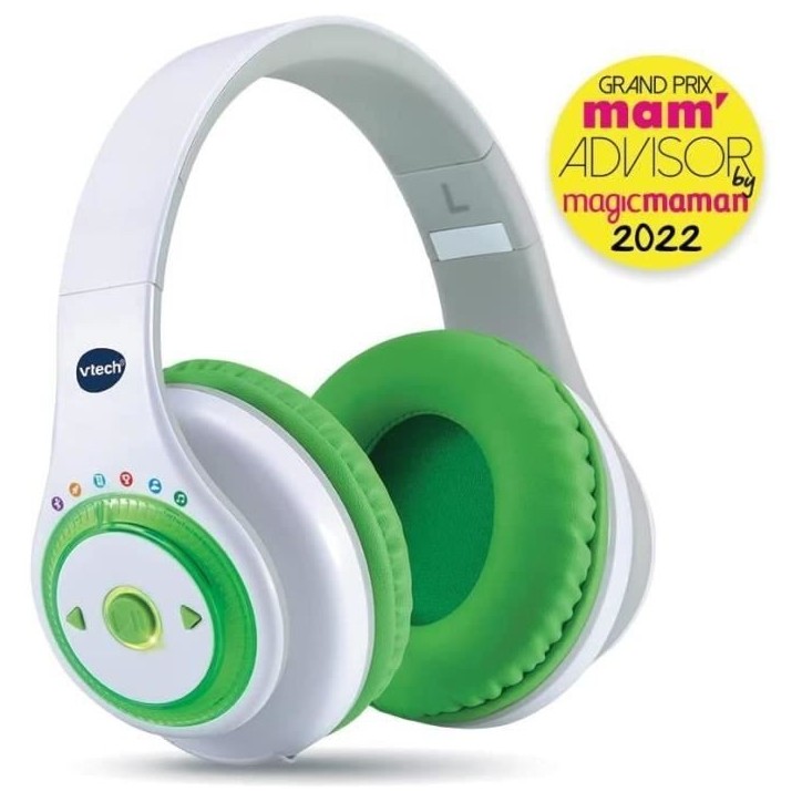 Casque audio interactif pour enfants - VTECH - Kidi Audio Max - Réglage du volume sonore - Livret imagé inclus