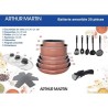 Batterie de cuisine 20 pieces Arthur Martin - aluminium - poignée amo