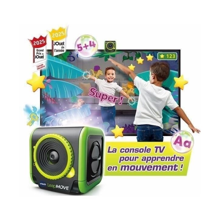 VTECH CONSOLE TV LEAPMOVE, Console éducative, Pas besoin de manette, 25 jeux et aventures inclus, Des 4 ans VTECH CONSOLE TV LEAPMOVE, Console éducative, Pas besoin de manette, 25 jeux et aventures inclus, Des 4 ans