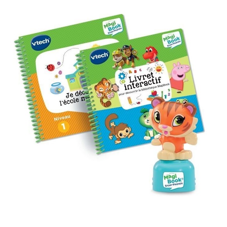VTECH - MAGIBOOK STORY'FRIENDS - STARTER PACK (2 LIVRES INCLUS DONT JE DÉCOUVRE L'ÉCOLE MATERNELLE ) - Multicolore