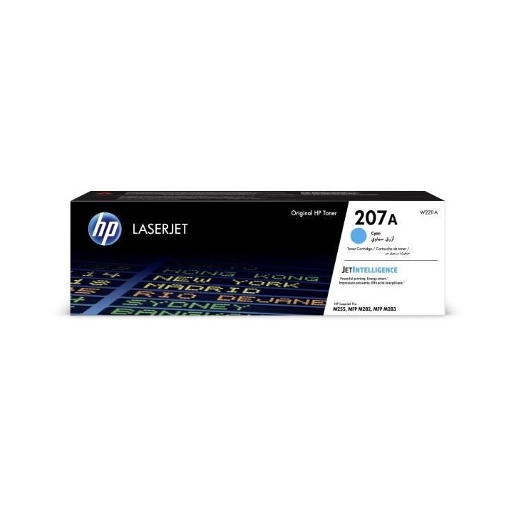 Cartouche de Toner HP 207A cyan authentique pour imprimantes HP Color LaserJet Pro M255/MFP M282/M283
