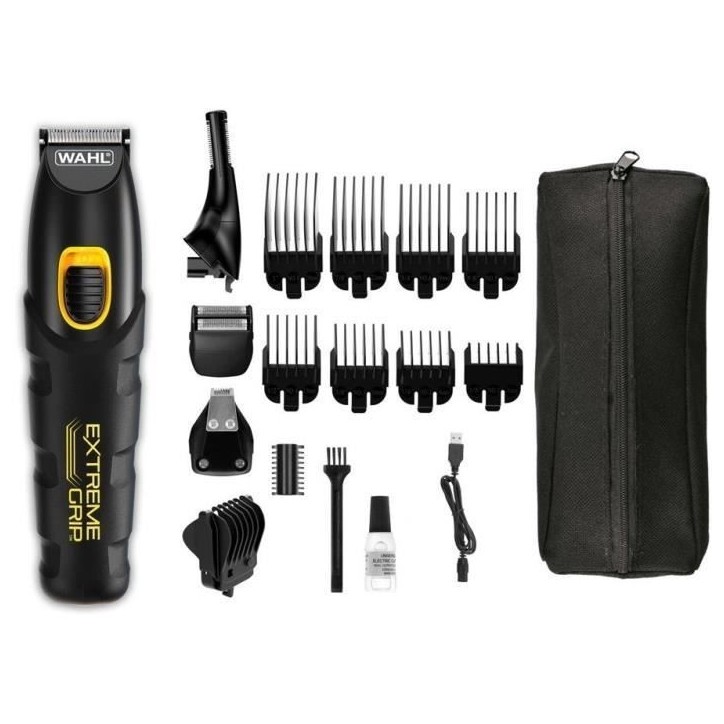 Tondeuse a barbe - WAHL - Extreme Grip Advanced - 240 V - 240 min - Noir Tondeuse a barbe - WAHL - Extreme Grip Advanced - 240 V - 240 min - Noir