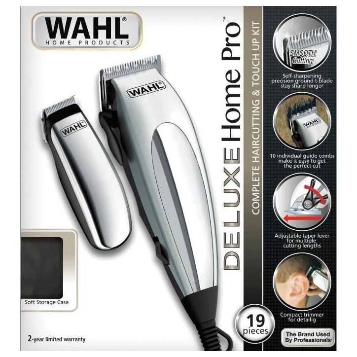 Tondeuse cheveux - WAHL - Home Pro Deluxe - avec mini-rasoir - Levier ajustable Tondeuse cheveux - WAHL - Home Pro Deluxe - avec mini-rasoir - Levier ajustable
