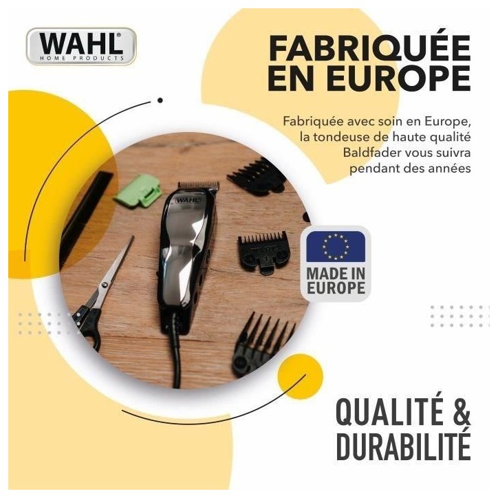 WAHL 20107.0460 Tondeuse cheveux Baldfader - Tondeuse filaire - Fonction effilage - Affûtage auto - Largeur de lame 45mm WAHL 20107.0460 Tondeuse cheveux Baldfader - Tondeuse filaire - Fonction effilage - Affûtage auto - Largeur de lame 45mm