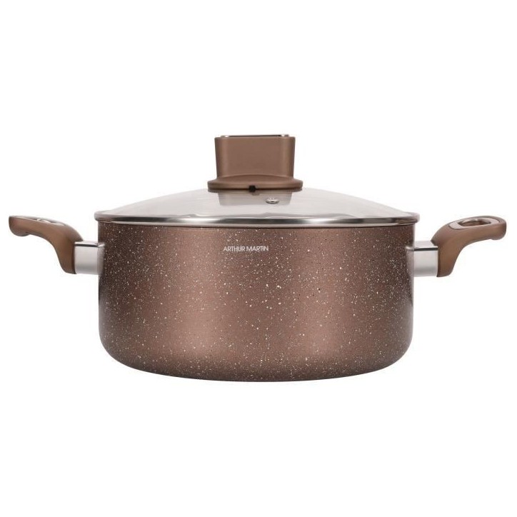 Marmite - ARTHUR MARTIN - AM5531 - 28 cm avec couvercle en verre - Aluminium - Tous feux dont induction Marmite - ARTHUR MARTIN - AM5531 - 28 cm avec couvercle en verre - Aluminium - Tous feux dont induction