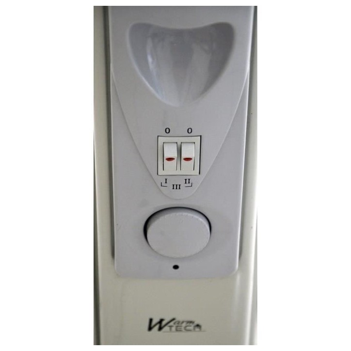 Radiateur électrique bain d'huile - 2000W - WARM TECH - 240V - Jusqu'a 30m3 - Gris