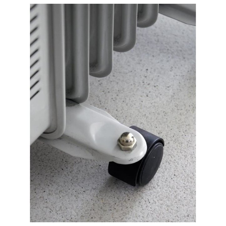 Radiateur électrique bain d'huile - 2000W - WARM TECH - 240V - Jusqu'a 30m3 - Gris