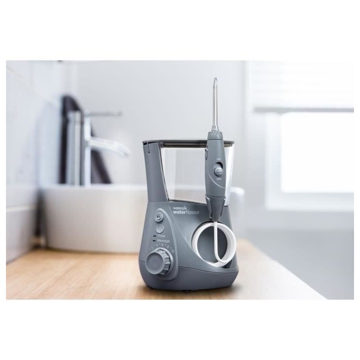 Jet Dentaire - WATERPIK - WP-667 Ultra Professionnel - Gris - 10 Niveaux de pression - 7 Embouts inclus