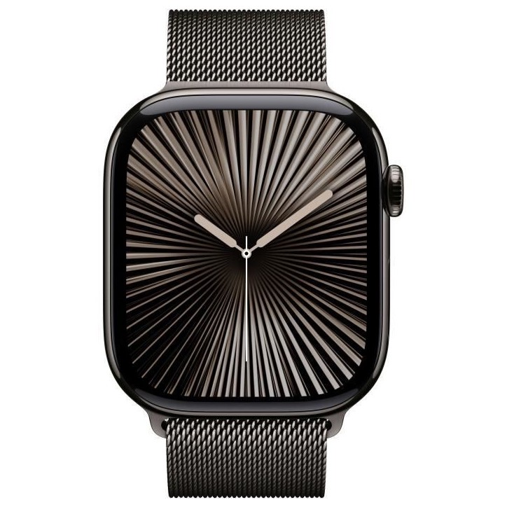 Apple Watch Series 10 GPS + Cellular - 46mm - Boîtier Slate Titanium - Bracelet Slate Milanese Loop - M/L Apple Watch Series 10 GPS + Cellular - 46mm - Boîtier Slate Titanium - Bracelet Slate Milanese Loop - M/L