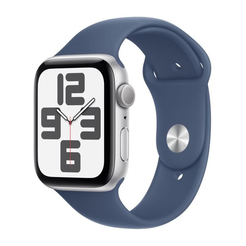 Apple Watch SE GPS - 44mm - Boîtier Silver Aluminium - Bracelet Denim Apple Watch SE GPS - 44mm - Boîtier Silver Aluminium - Bracelet Denim