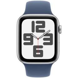 Apple Watch SE GPS - 44mm - Boîtier Silver Aluminium - Bracelet Denim