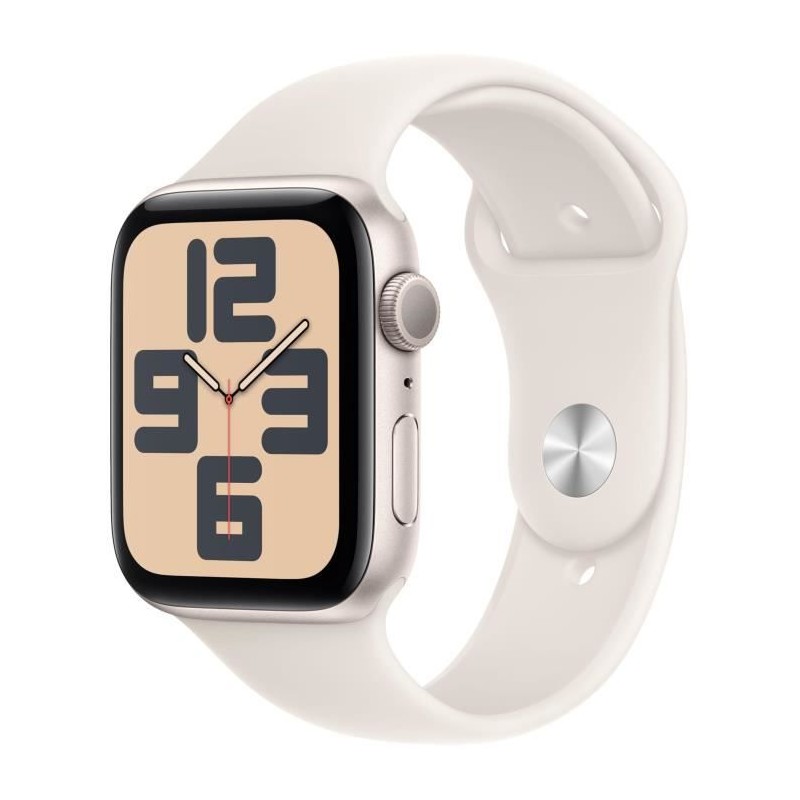 Apple Watch SE GPS - 44mm - Boîtier Starlight Aluminium - Bracelet St Apple Watch SE GPS - 44mm - Boîtier Starlight Aluminium - Bracelet St