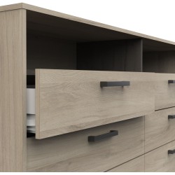 Commode - WATSON - 6 tiroirs - Chene Kronberg / Chene Waterford - 162,