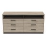 Commode - WATSON - 6 tiroirs - Chene Kronberg / Chene Waterford - 162,