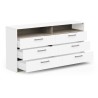 Commode - WATSON - 6 tiroirs - Chene Kronberg / Blanc mat - 162,7 x 39