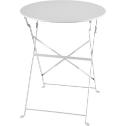 Set bistrot - Ensemble repas de jardin - Table pliante Diam.60 cm + 2