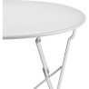 Set bistrot - Ensemble repas de jardin - Table pliante Diam.60 cm + 2