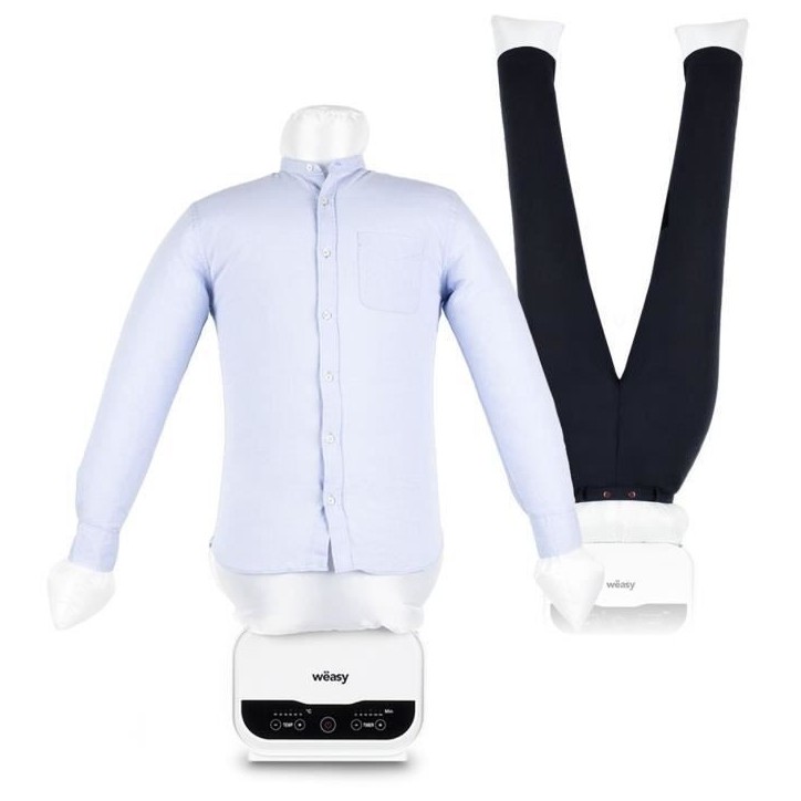 Mannequin de repassage - HKoeNIG - Magic Pressing - 1200 W - Avec housse de pantalon - Blanc Mannequin de repassage - HKoeNIG - Magic Pressing - 1200 W - Avec housse de pantalon - Blanc