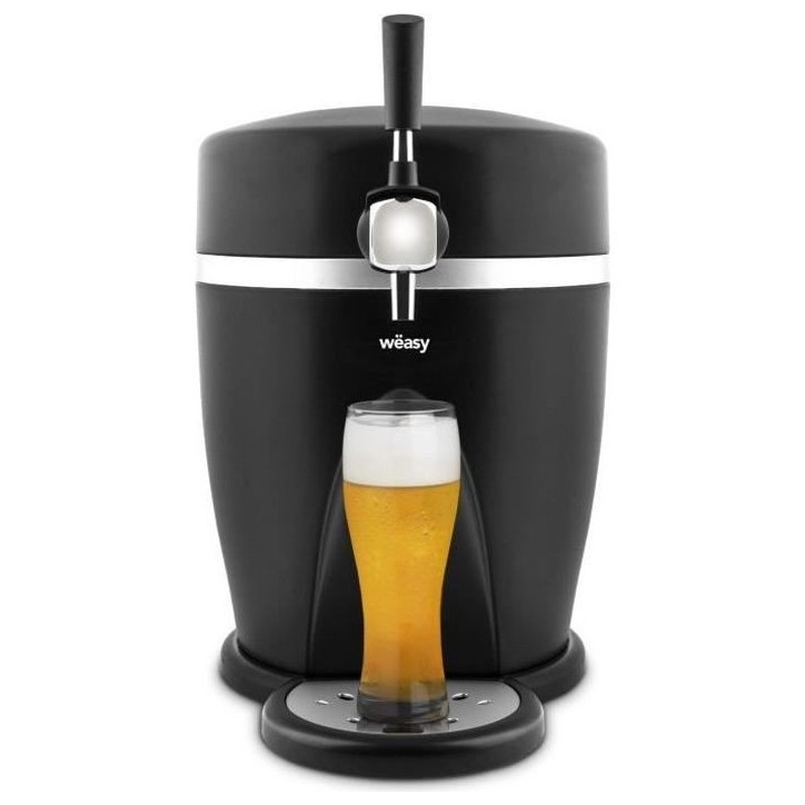 Tireuse a bere WEASY - PINT568 - Capacité 5L - Température réglables 3° a 6°C - Compatible tous fûts - Noir