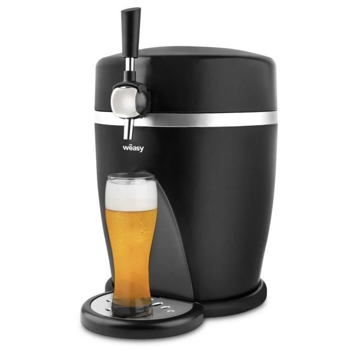 Tireuse a bere WEASY - PINT568 - Capacité 5L - Température réglables 3° a 6°C - Compatible tous fûts - Noir