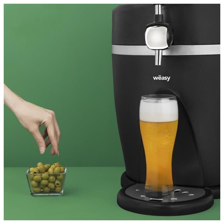 Tireuse a bere WEASY - PINT568 - Capacité 5L - Température réglables 3° a 6°C - Compatible tous fûts - Noir