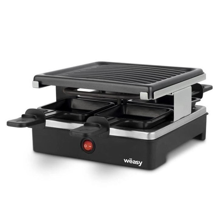 Appareil a raclette WEASY - LUGA40 - Jusqu'a 4 personnes - Revetement anti-adhésif - 600W Appareil a raclette WEASY - LUGA40 - Jusqu'a 4 personnes - Revetement anti-adhésif - 600W