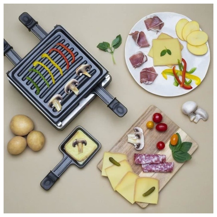 Appareil a raclette WEASY - LUGA40 - Jusqu'a 4 personnes - Revetement anti-adhésif - 600W Appareil a raclette WEASY - LUGA40 - Jusqu'a 4 personnes - Revetement anti-adhésif - 600W