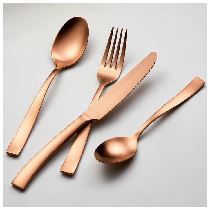Ménageres - ARTHUR MARTIN - AM0056 - 24 pieces - Acier inoxydable - Finition cuivre Ménageres - ARTHUR MARTIN - AM0056 - 24 pieces - Acier inoxydable - Finition cuivre