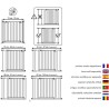 Barriere de sécurité - 72,5 a 79,5 cm - WEBABY - MOBI - Blanc