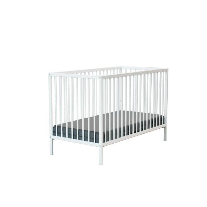 Lit bébé - 60 x 120 cm - WEBABY - ONE - Blanc Lit bébé - 60 x 120 cm - WEBABY - ONE - Blanc