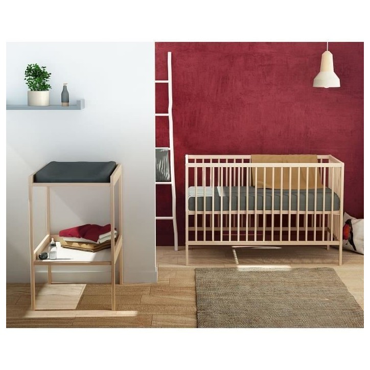 Lit bébé - 60 x 120 cm - WEBABY - ONE - Blanc