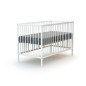 Lit bébé - 60 x 120 cm - WEBABY - ONE - Blanc