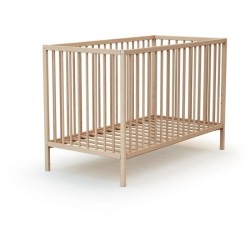 Lit bébé - 60 x 120 cm - WEBABY - ONE - Hetre brut