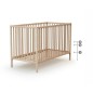 Lit bébé - 60 x 120 cm - WEBABY - ONE - Hetre brut