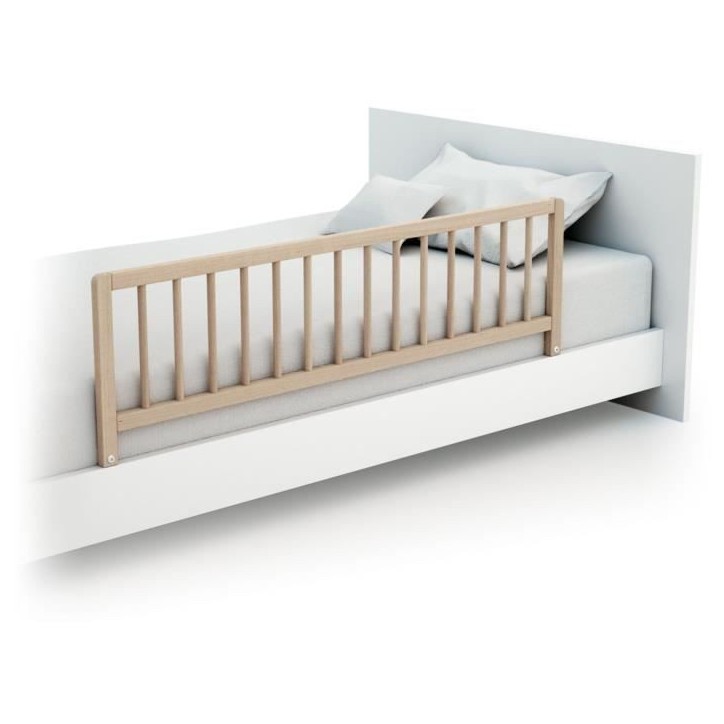 Barriere de lit - WEBABY - SIDO - 117 cm - Hetre brut