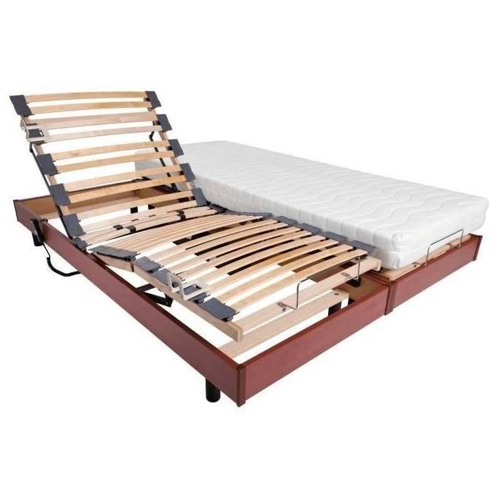 Ensemble relaxation matelas + sommiers électriques 2x90x200 - Mousse - Ferme - TALCA Fabrication française Ensemble relaxation matelas + sommiers électriques 2x90x200 - Mousse - Ferme - TALCA Fabrication française