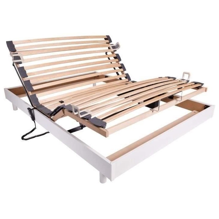 Ensemble relaxation matelas + sommier électrique 140x190 - Mousse - Ferme - TALCA Fabrication française