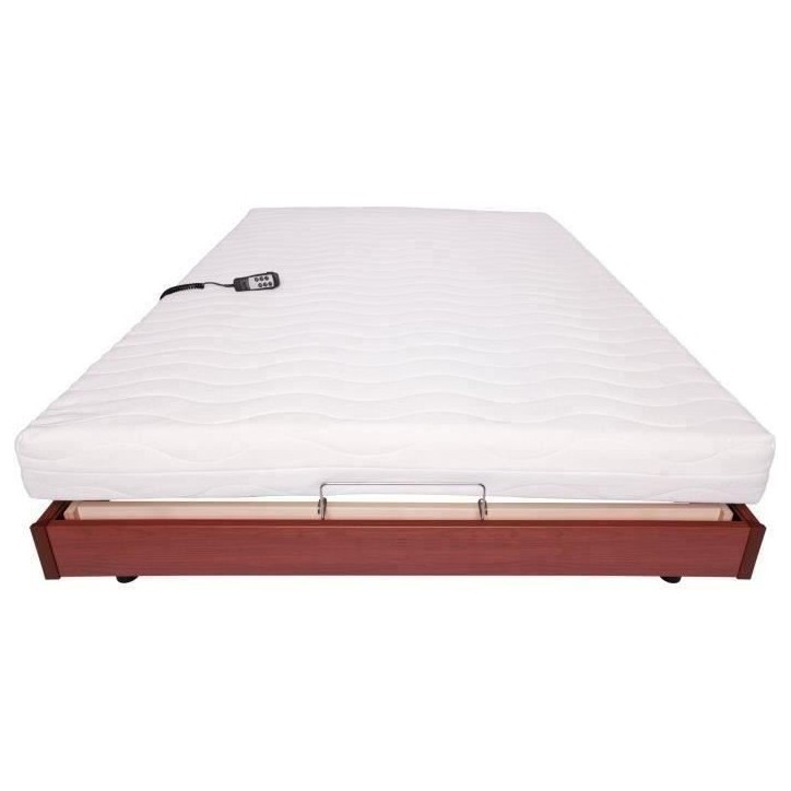 Ensemble relaxation matelas + sommier électrique 140x190 - Mousse - Ferme - TALCA Fabrication française