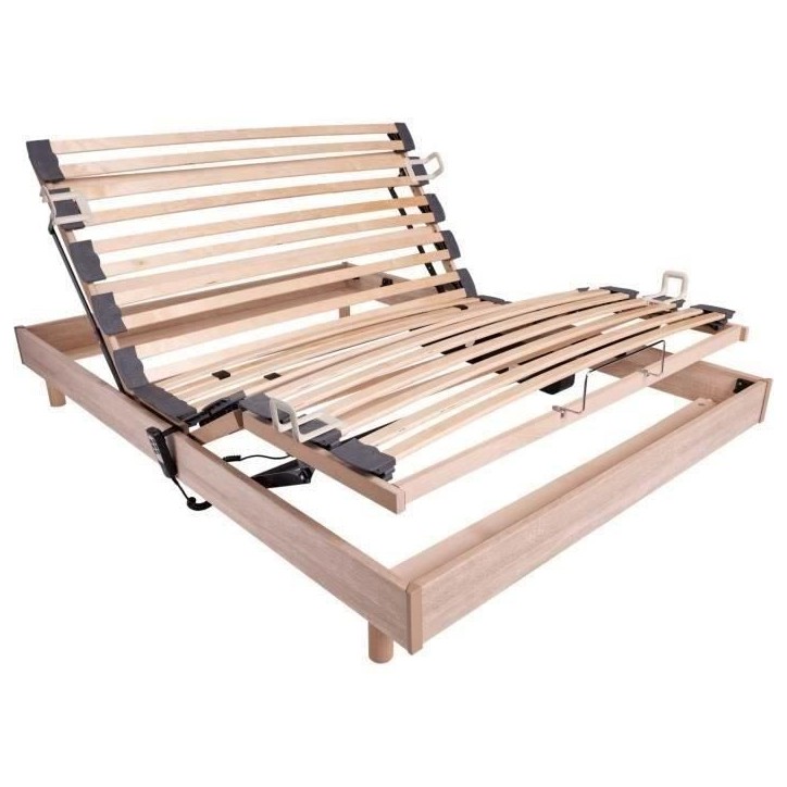 Ensemble relaxation matelas + sommier électrique 140x190cm - Mousse - Ferme - TALCA Fabrication française Ensemble relaxation matelas + sommier électrique 140x190cm - Mousse - Ferme - TALCA Fabrication française